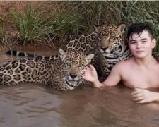 Was für ein mutiger Kerl:  brasilianischer Junge Thiago Silveira lebt mit Jaguaren