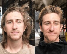 Der Friseur schneidet den Obdachlosen die Haare ab und gibt ihnen eine Chance, sich zu verändern