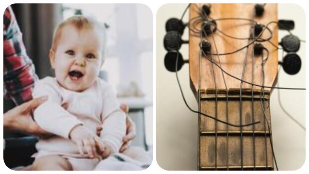 Baby und Gitarre. Quelle: apost.com