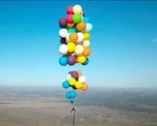 Wie ein Mann 25 Kilometer mit Ballons flog