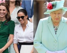 Elizabeth II, Kate Middleton und Meghan Markle bei verschiedenen Events. Quelle: Legion-Media