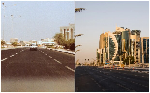 Katar früher und heute. Quelle: Screenshot Youtube