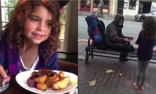 Das Mädchen teilte sein Mittagessen mit einem Obdachlosen und veränderte damit sein Leben
