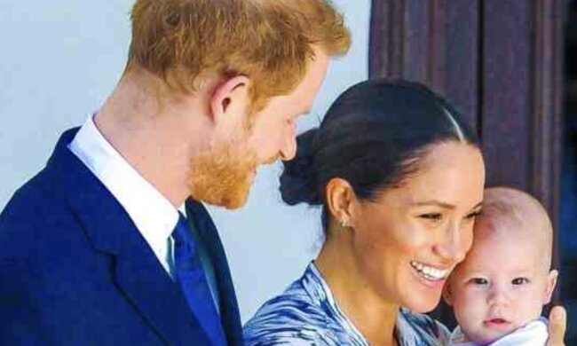 Prinz Harry und Meghan Mvrkle mit Sohn Archie.  Quelle: Getty Images