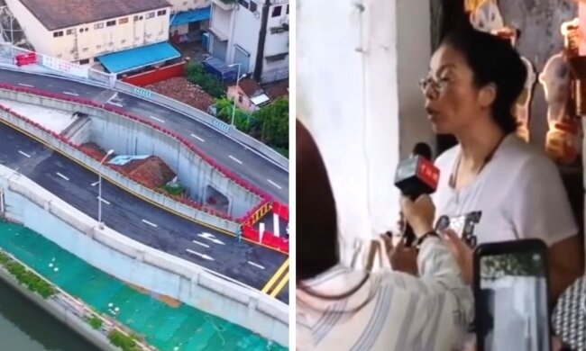 In China wurde eine große Autobahn um das Haus einer einheimischen Frau herum gebaut. Die Behörden konnten ihr 10 Jahre lang nicht zustimmen