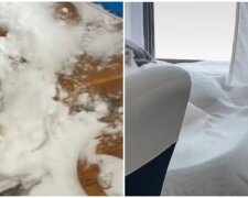 Mit Schnee bedecktes Zimmer. Quelle: Screenshot Youtube