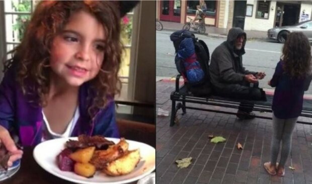 Das Mädchen teilte sein Mittagessen mit einem Obdachlosen und veränderte damit sein Leben