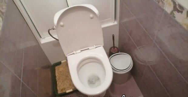 Knoblauch in der Toilette. Quelle: Youtube Screenshot