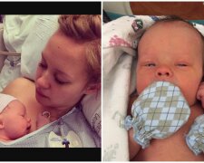 Hannah Mongie und ihr neugeborener Sohn. Quelle: Screenshot Youtube