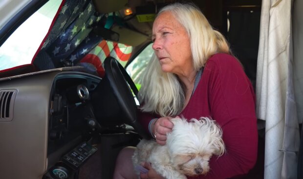 Das Schicksal einer 60-jährigen Frau, die mit ihrem Hund im Auto lebt. Quelle: Youtube Screen