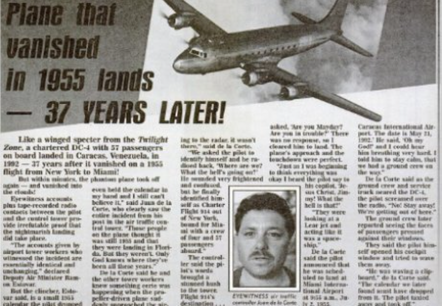 Rätsel des Fluges 914 Das Flugzeug landete 37 Jahre nach dem Start. Uberalles